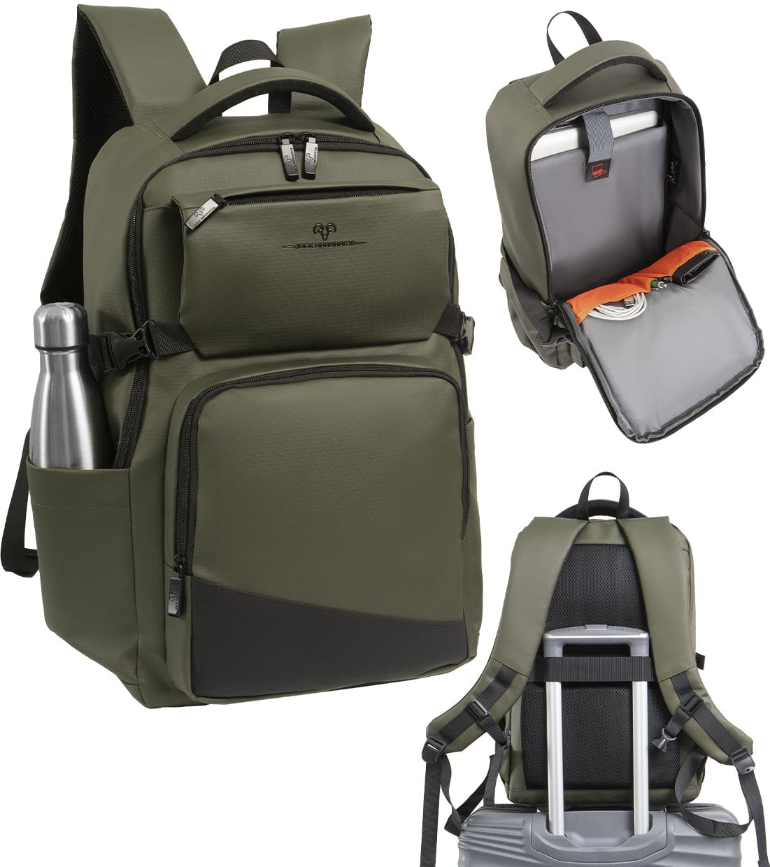 Jack Abrahams 18-In Tarpaulin Workbook Laptop Backpack
