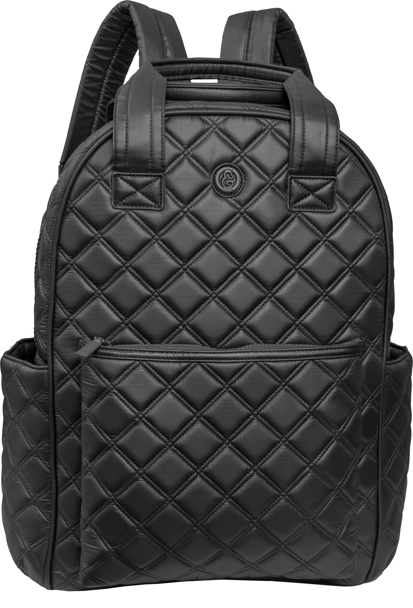 Joan & David Diamond Quilted Puffer Nylon Workbook Backpack