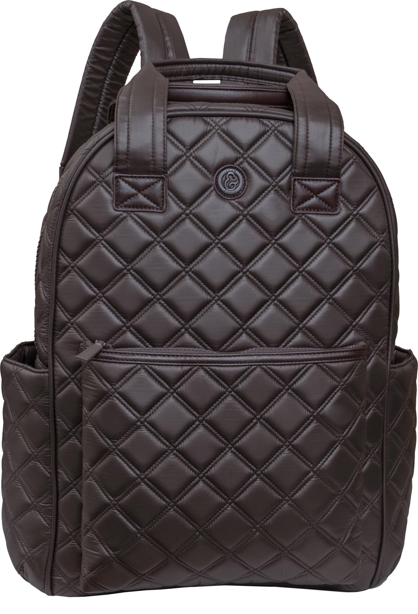 Joan & David Diamond Quilted Puffer Nylon Workbook Backpack