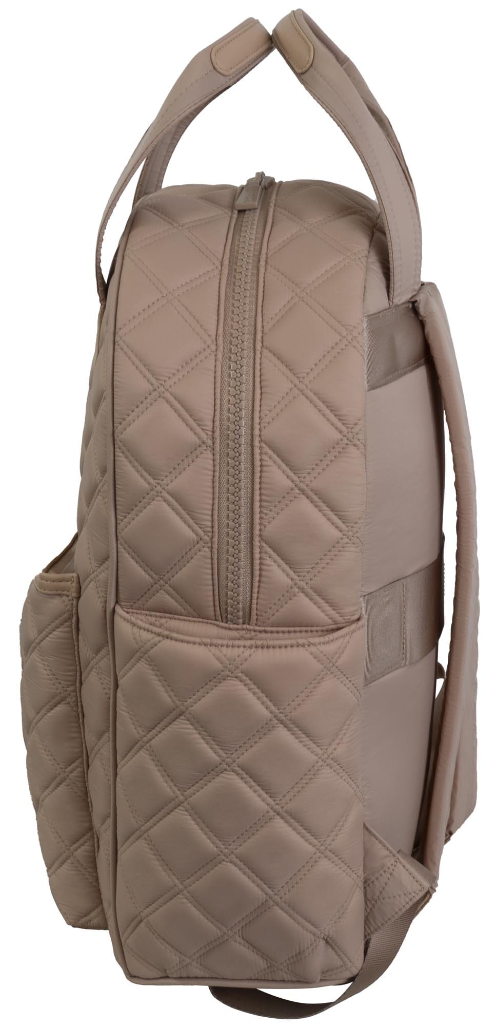 Joan & David Diamond Quilted Puffer Nylon Workbook Backpack