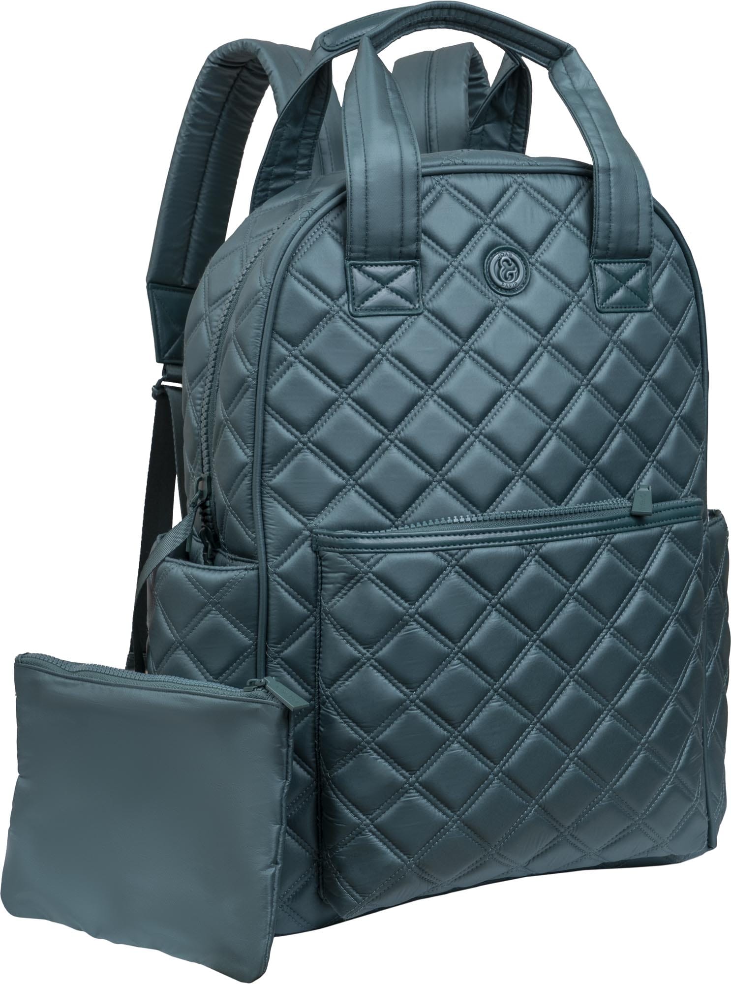 adrienne vittadini quilted backpack with 13 inch padded laptop sleeve Joan & David Diamond Quilted Puffer Nylon Workbook Backpack – Magid NYC