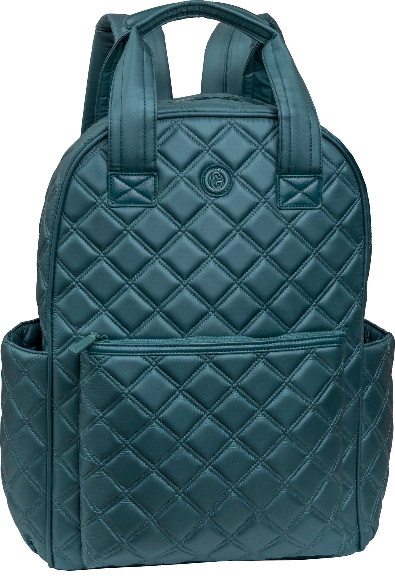 Joan & David Diamond Quilted Puffer Nylon Workbook Backpack