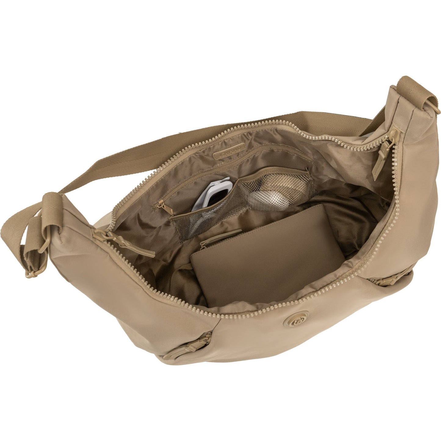 Joan and David Crescent Puffer Nylon Tote