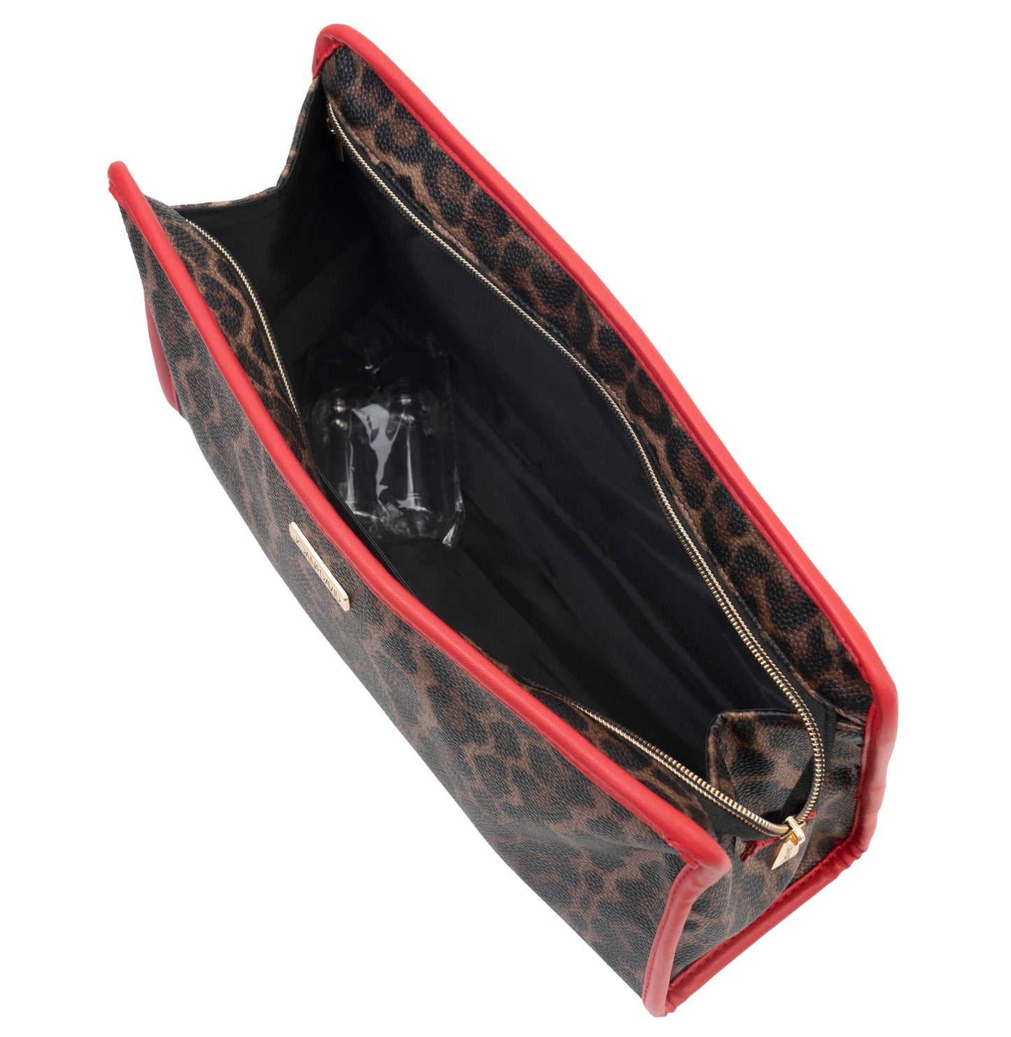 Joan & David Leopard Print Large East West Zippered Toiletry Pouch