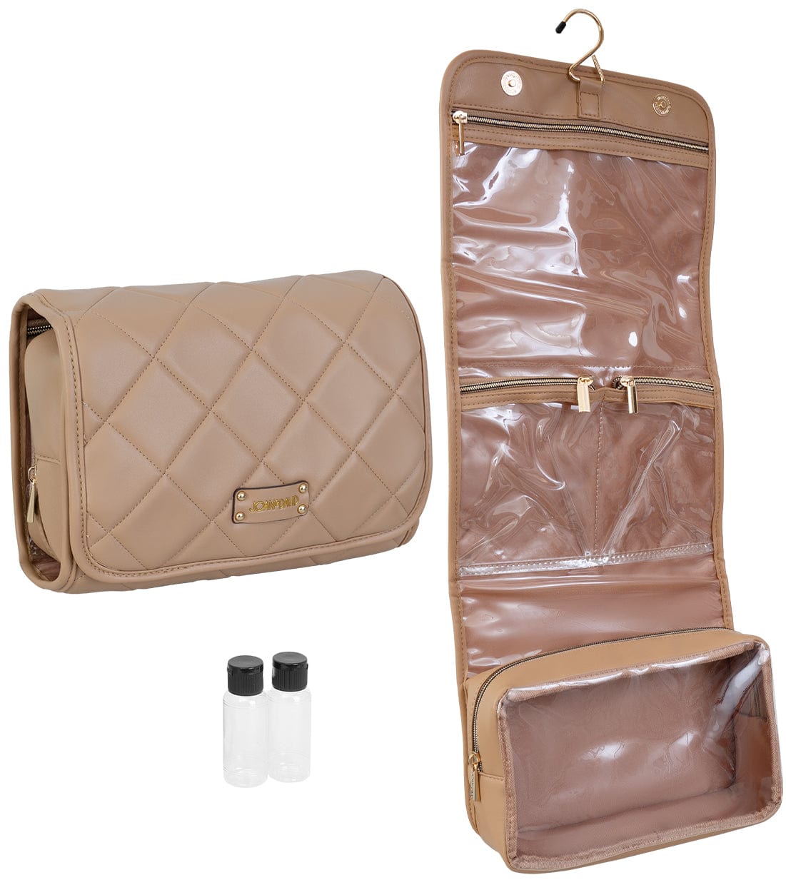 Joan & David Diamond Quilted Roll Hanging Travel Toiletry Organizer Bag