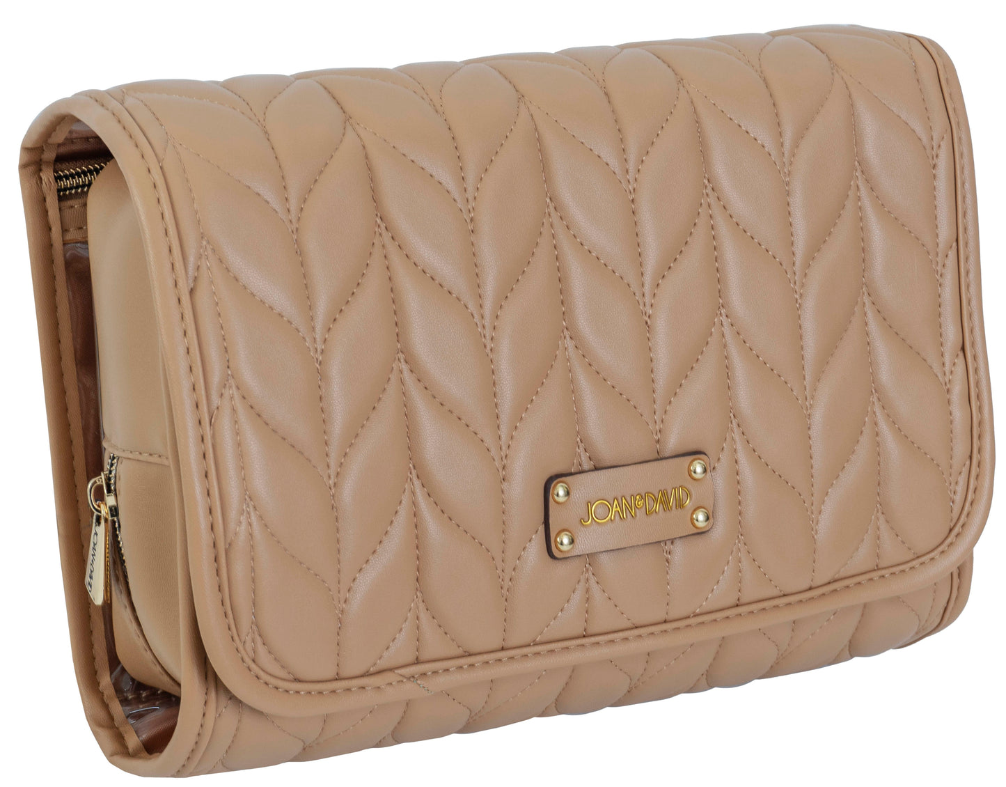 Joan & David Chevron Quilted Roll Hanging Travel Cosmetic & Toiletry Organizer Bag