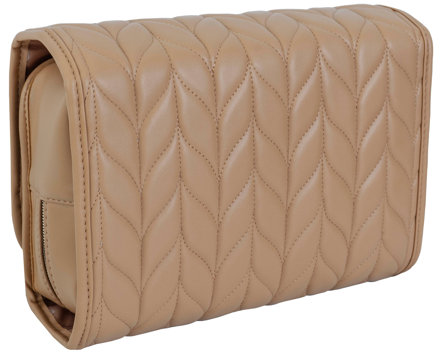 Joan & David Chevron Quilted Roll Hanging Travel Cosmetic & Toiletry Organizer Bag