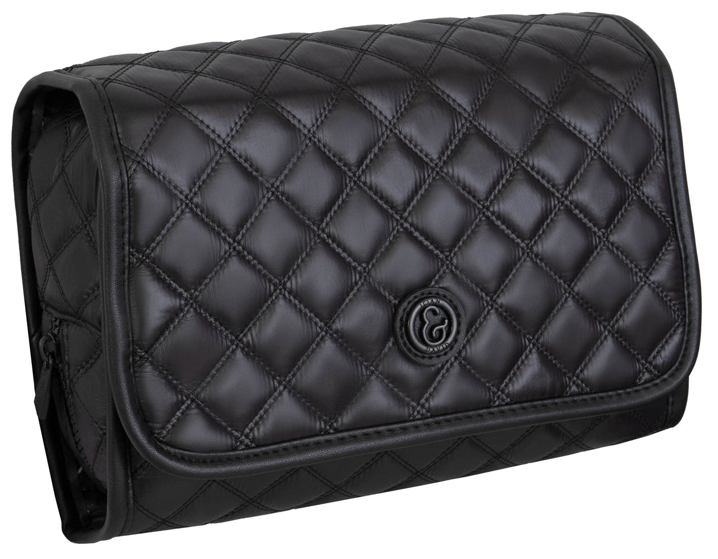 Joan & David Diamond Quilted Puffer Sport Nylon Roll Hanging Travel Toiletry Organizer Bag