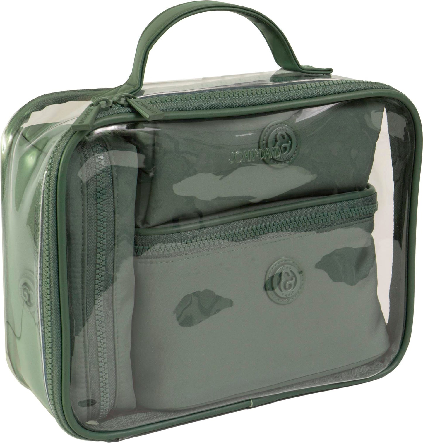 Joan & David Tonal Sport Nylon 4-Piece Clear Cosmetic Bag Set