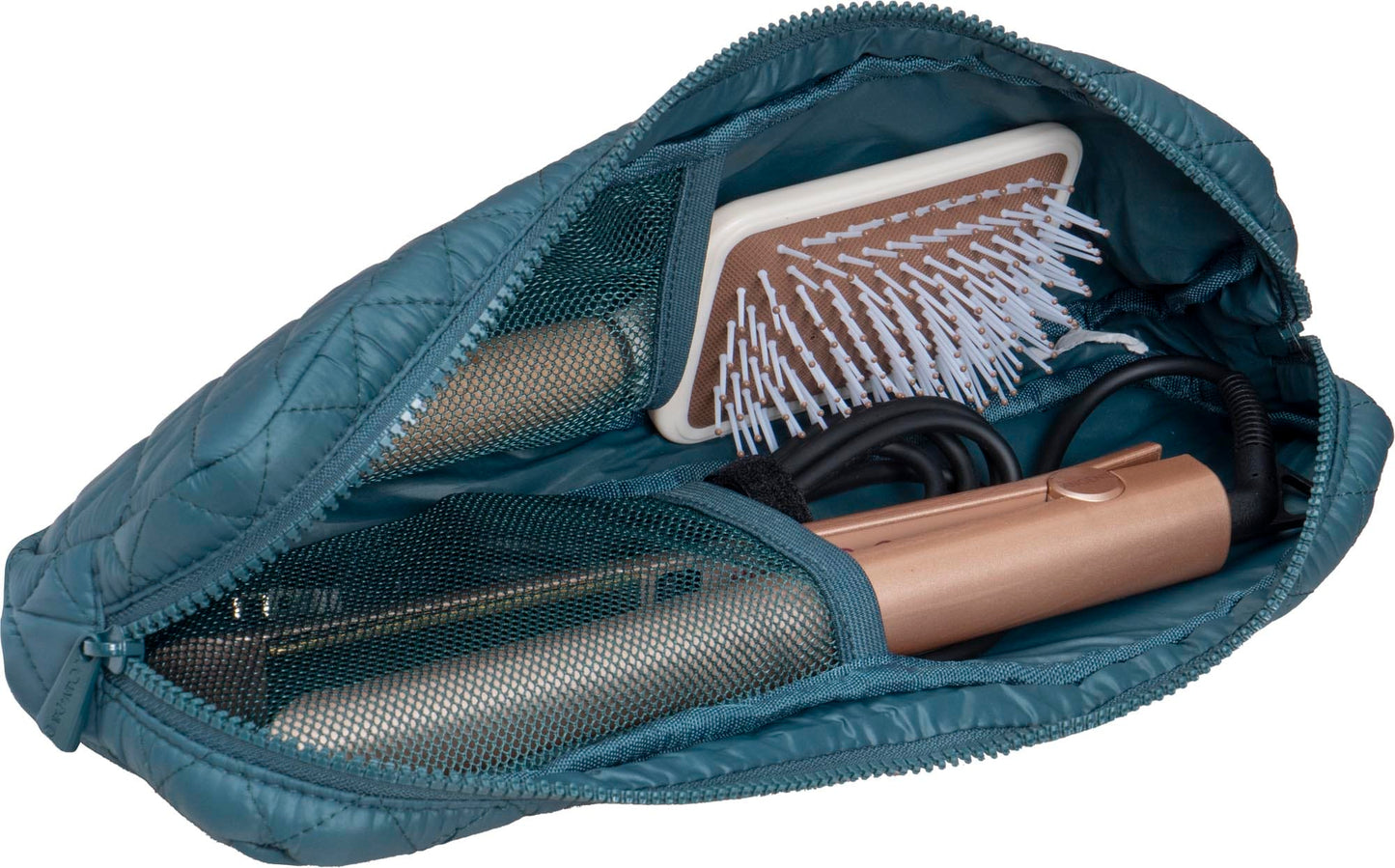 Joan & David Diamond Quilted Hair Tool Zippered Travel Case