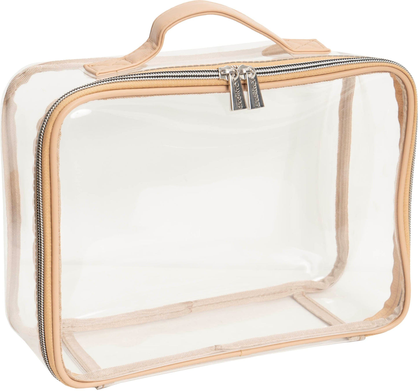 Joan & David Triangle Quilted 4 Piece Clear Cosmetic Bag Set