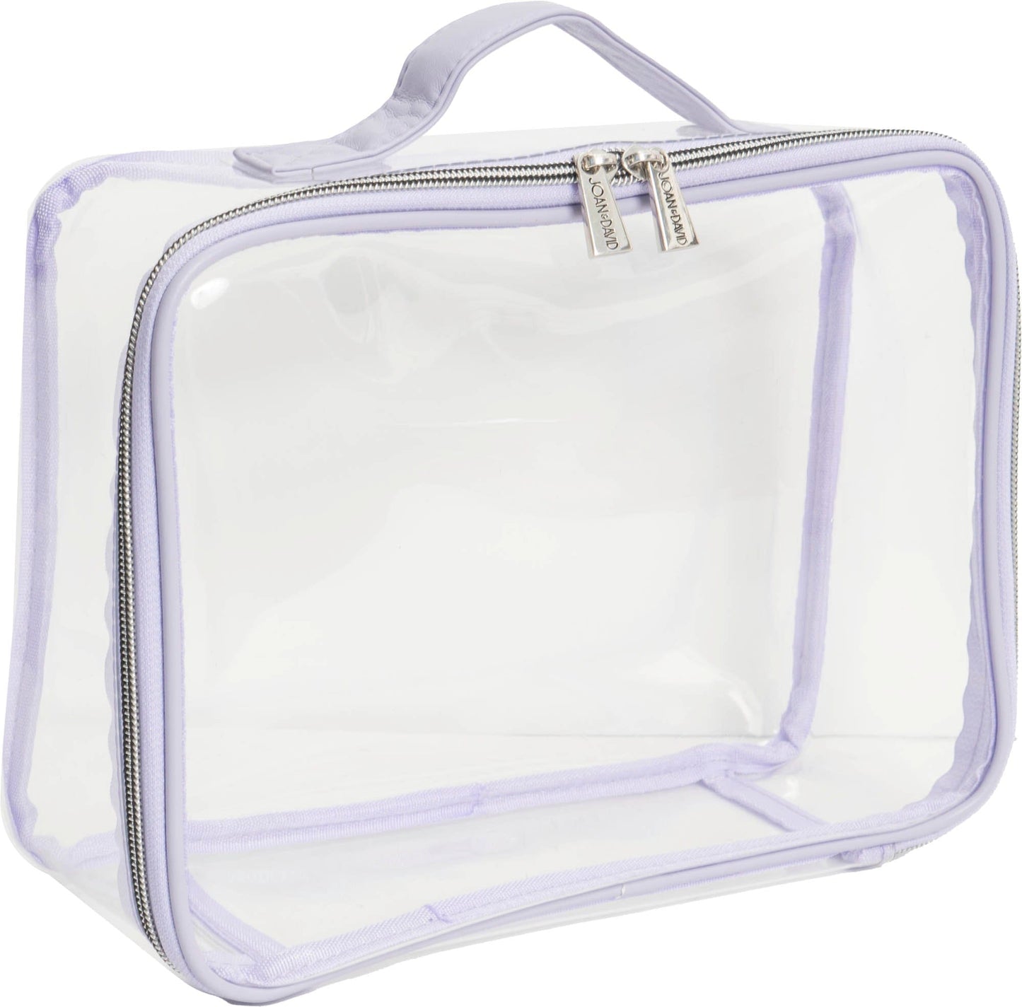 Joan & David Triangle Quilted 4 Piece Clear Cosmetic Bag Set