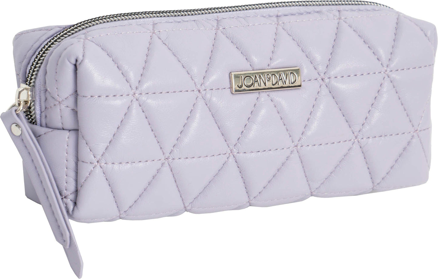 Joan & David Triangle Quilted 4 Piece Clear Cosmetic Bag Set