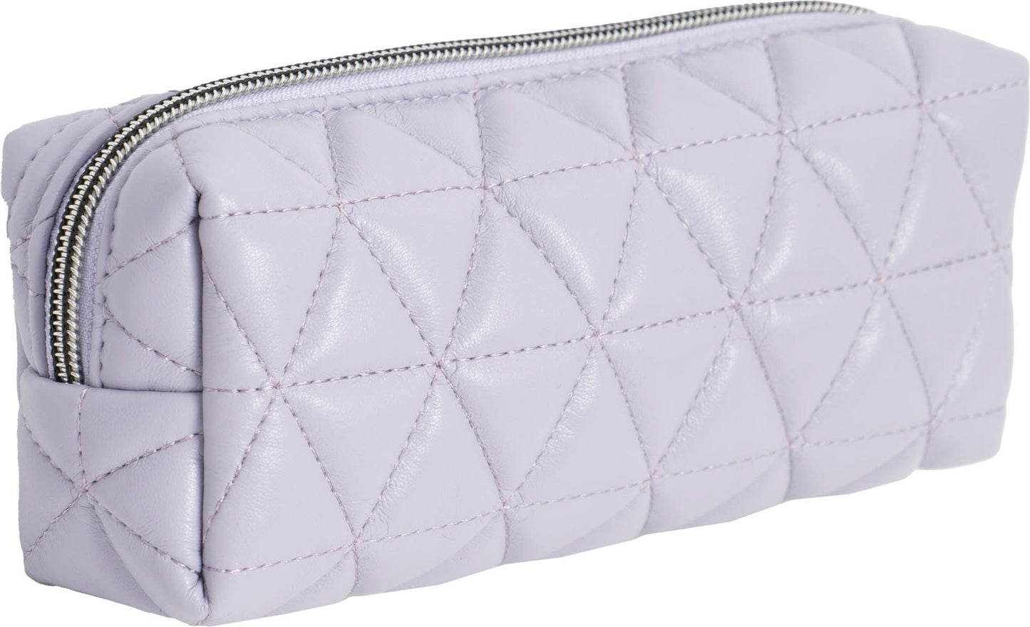 Joan & David Triangle Quilted 4 Piece Clear Cosmetic Bag Set