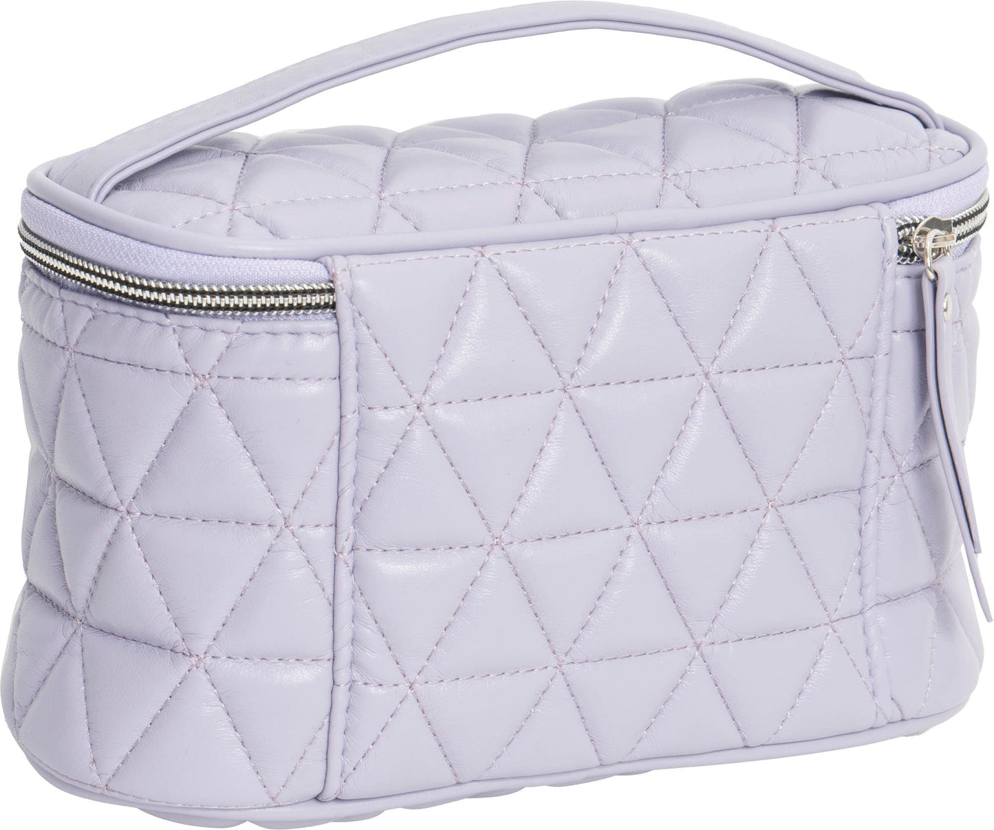 Joan & David Triangle Quilted 4 Piece Clear Cosmetic Bag Set