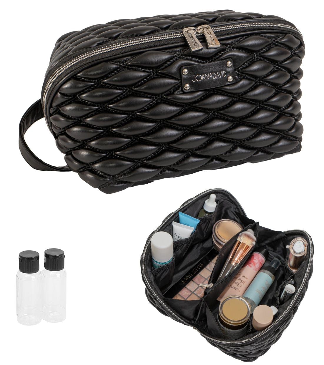 Joan & David Bubble Quilted Dopp Kitt Cosmetic Bag