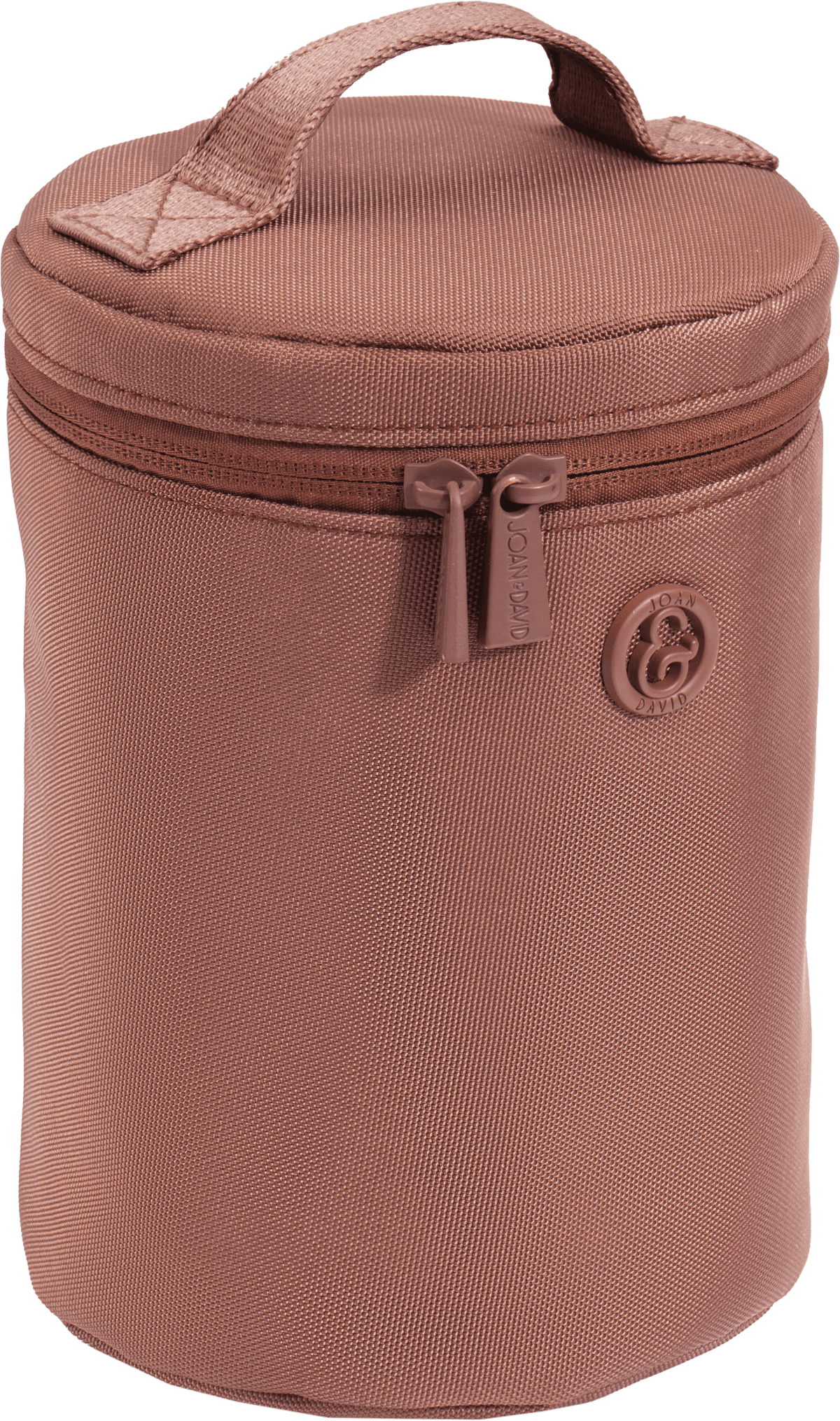 Joan & David 1680 Denier Nylon Top Handle Cylinder Cosmetic Case