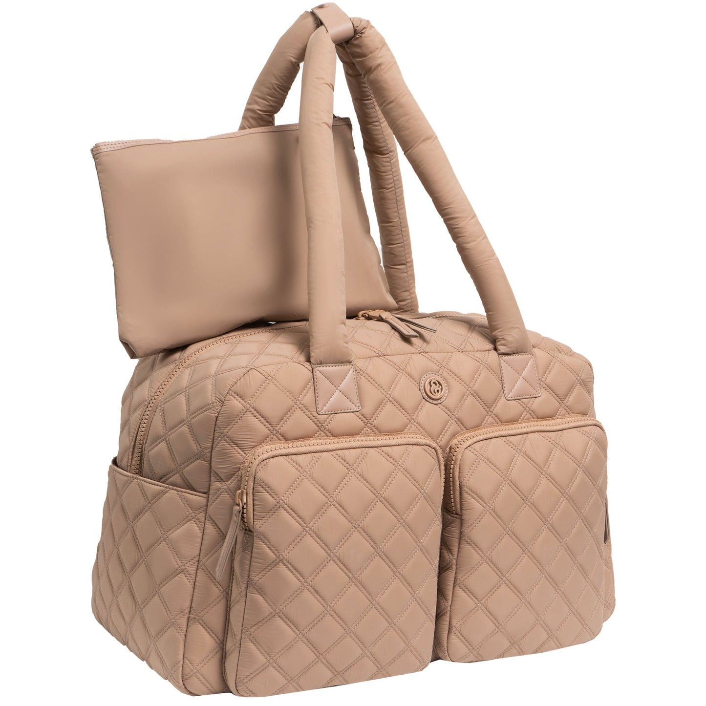 Joan & David Two Pocket Diamond Quilted 22 in. Duffel Bag