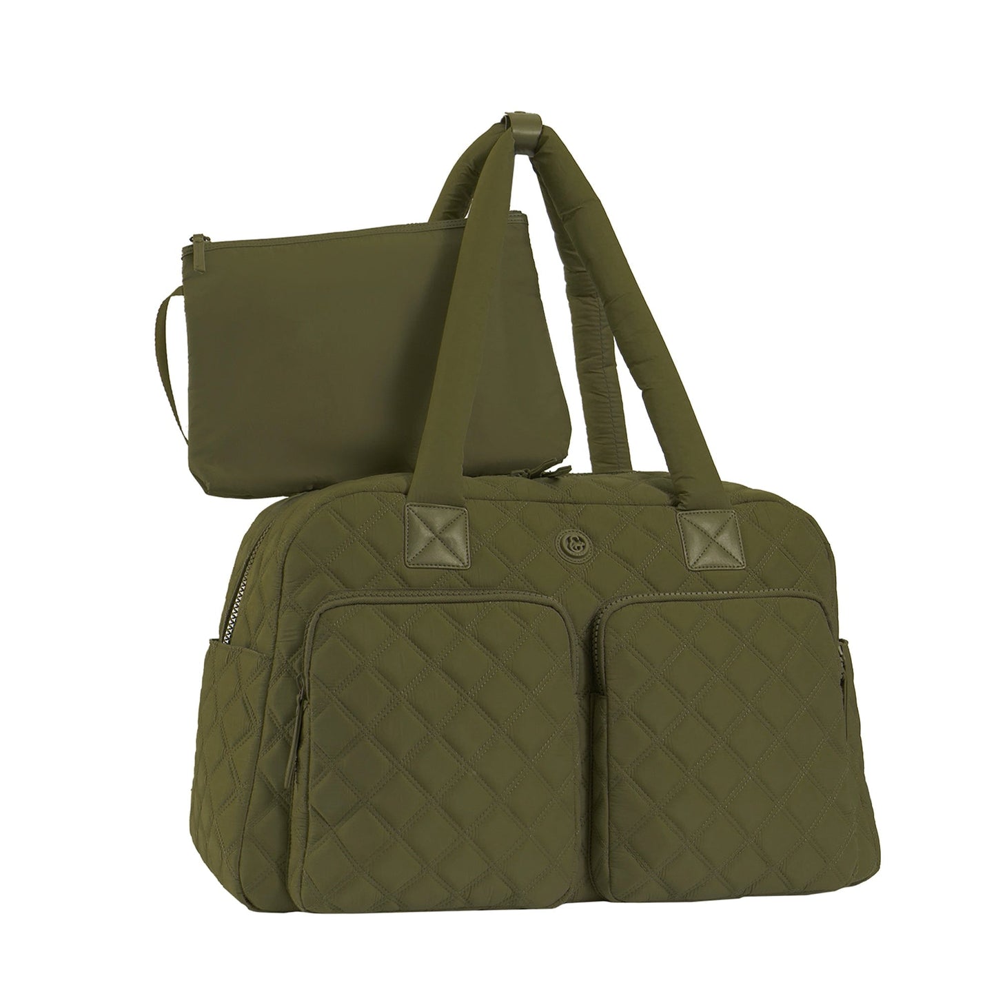 Joan & David Two Pocket Diamond Quilted 22 in. Duffel Bag