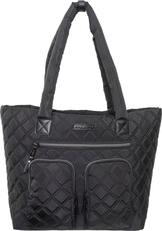 Joan & David Diamond Quilted Nylon Tote