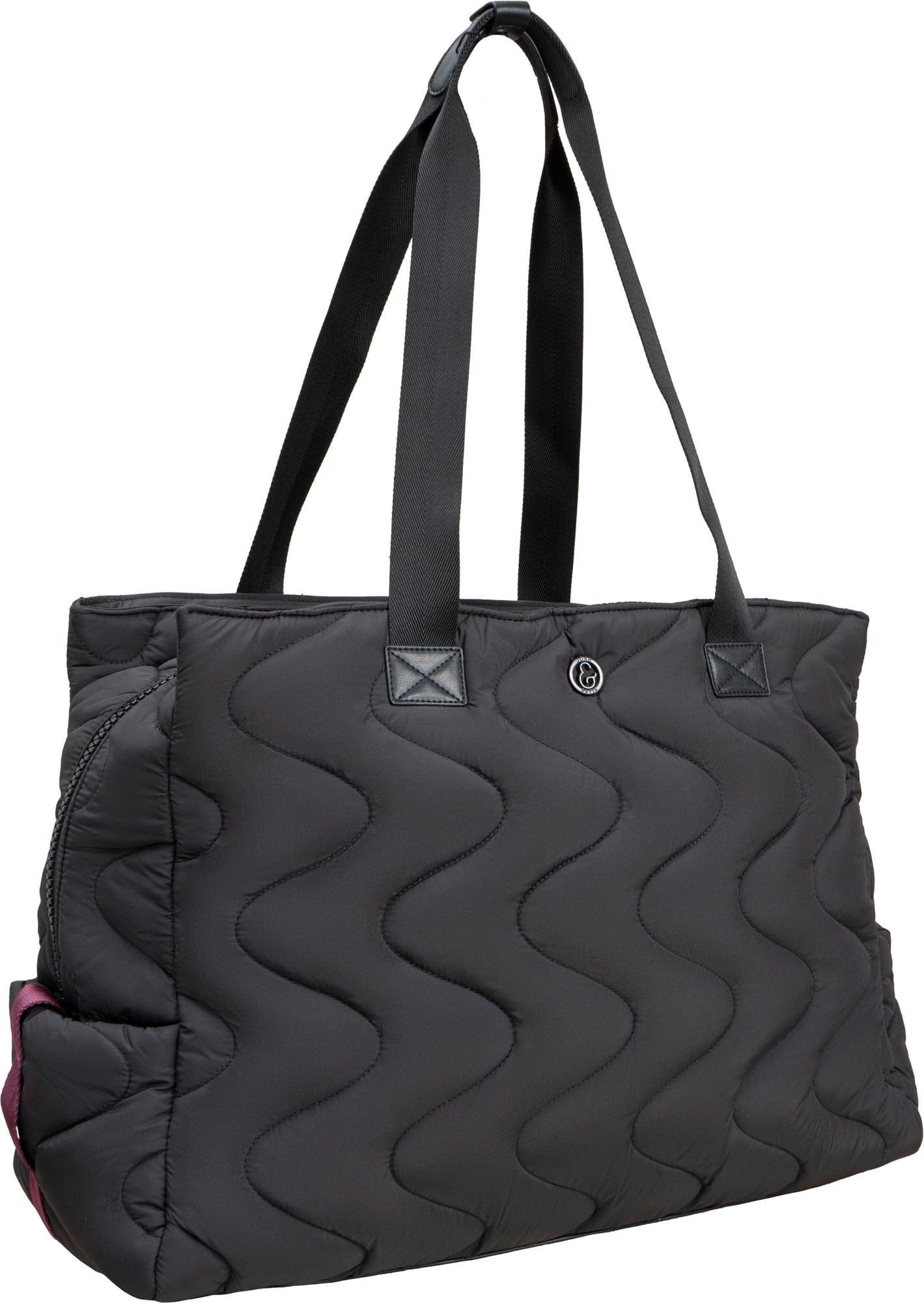 Joan & David Puffer Parachute Wave Nylon Tote