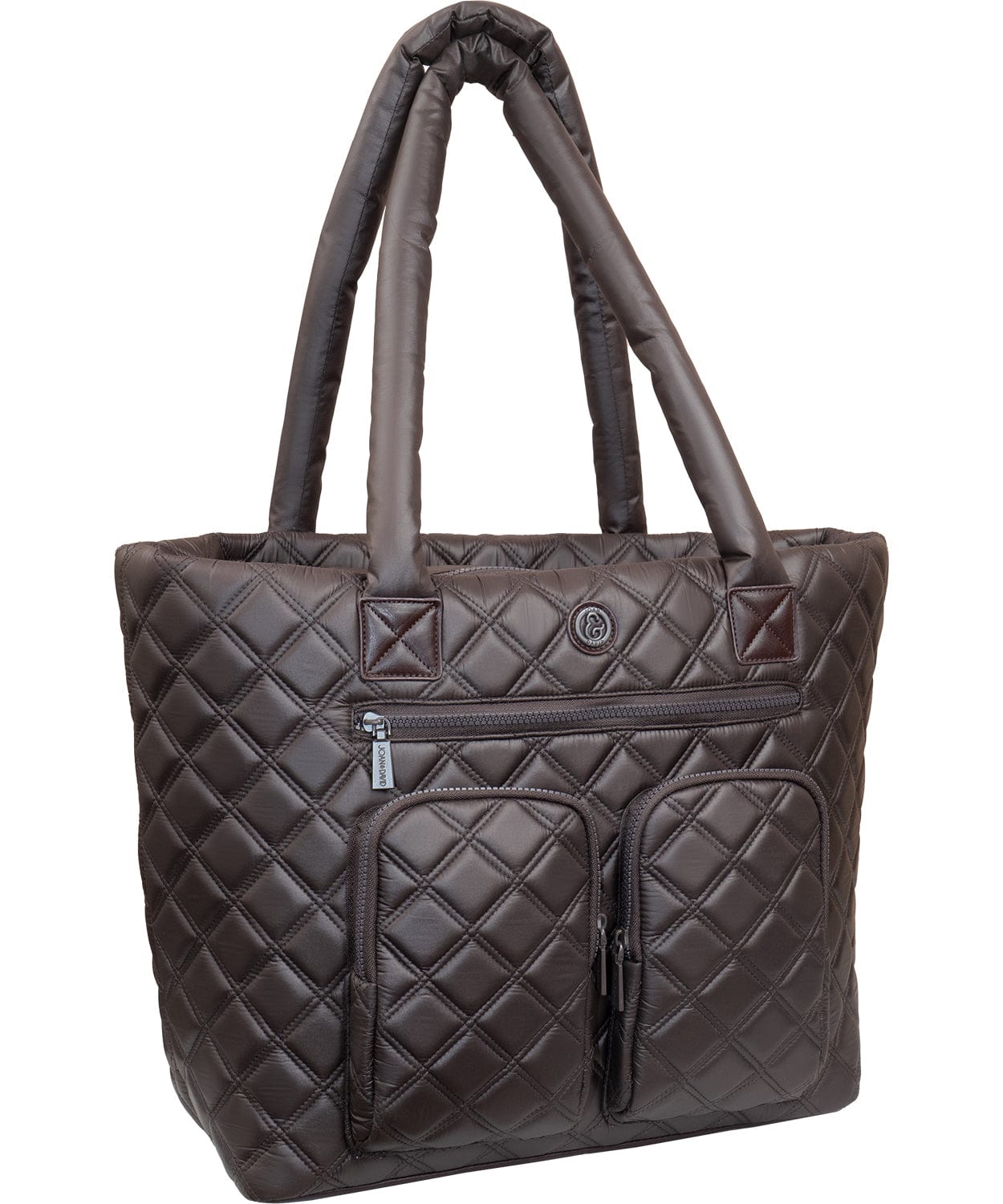 Joan & David Diamond Quilted Parachute Nylon Tote