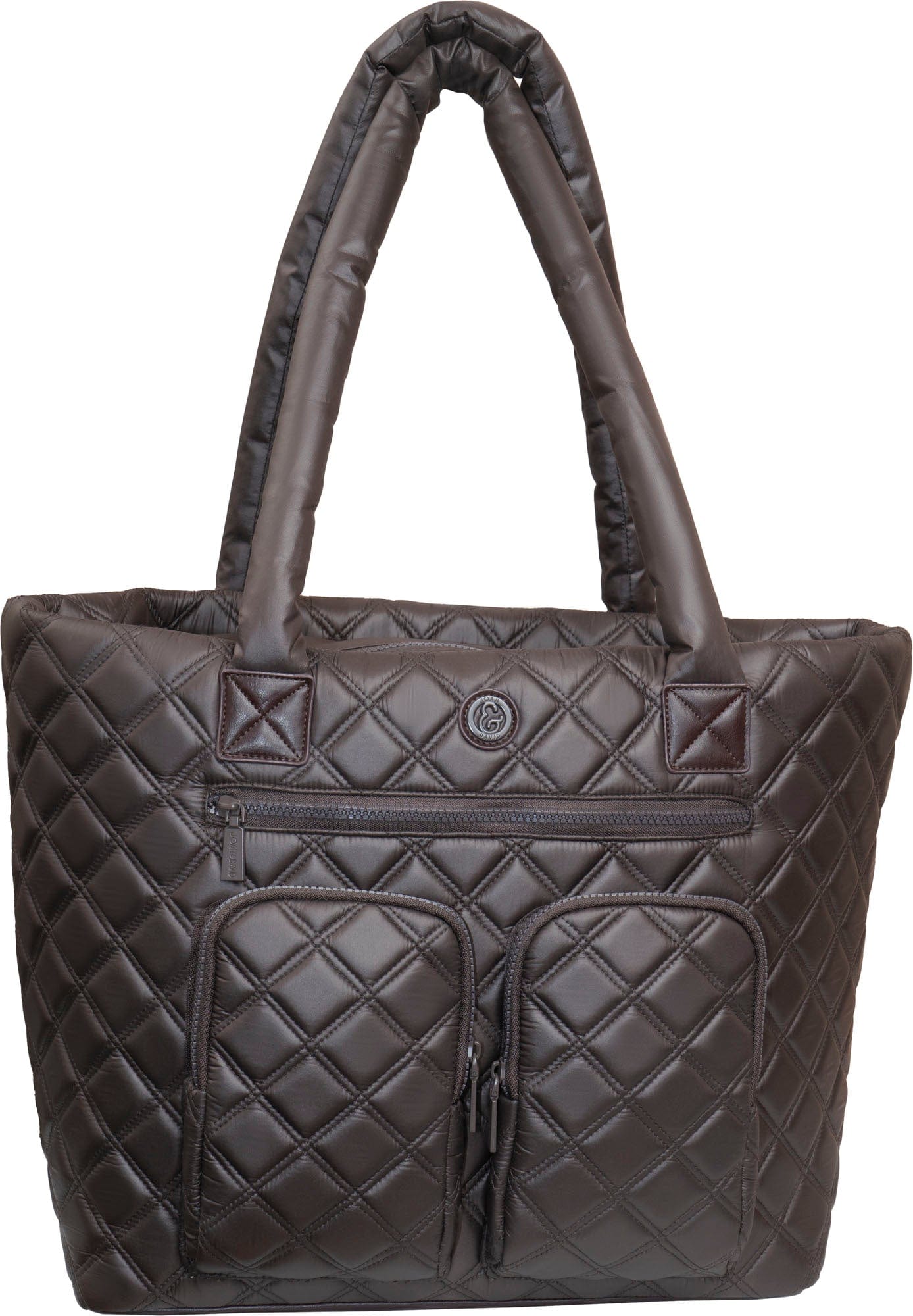 Joan & David Diamond Quilted Parachute Nylon Tote