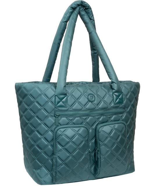 Joan & David Diamond Quilted Parachute Nylon Travel Tote