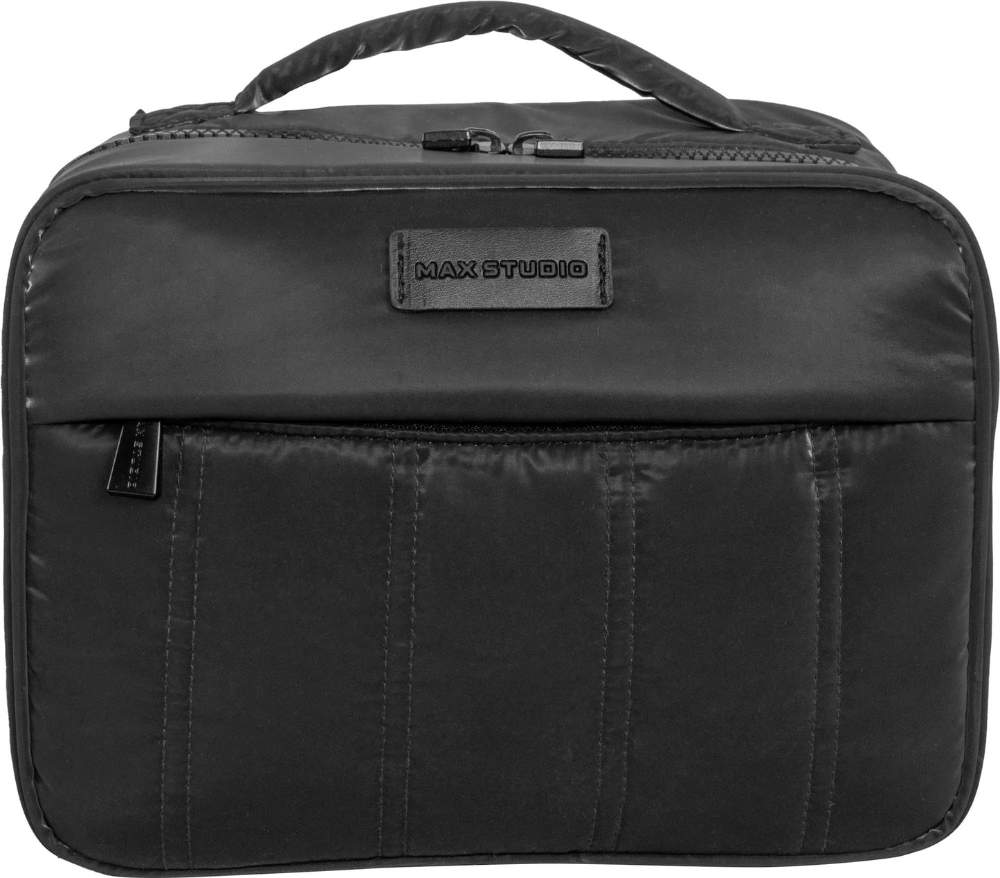 Max Studio Tubular Quilted Nylon Large Square Toiletry Bag