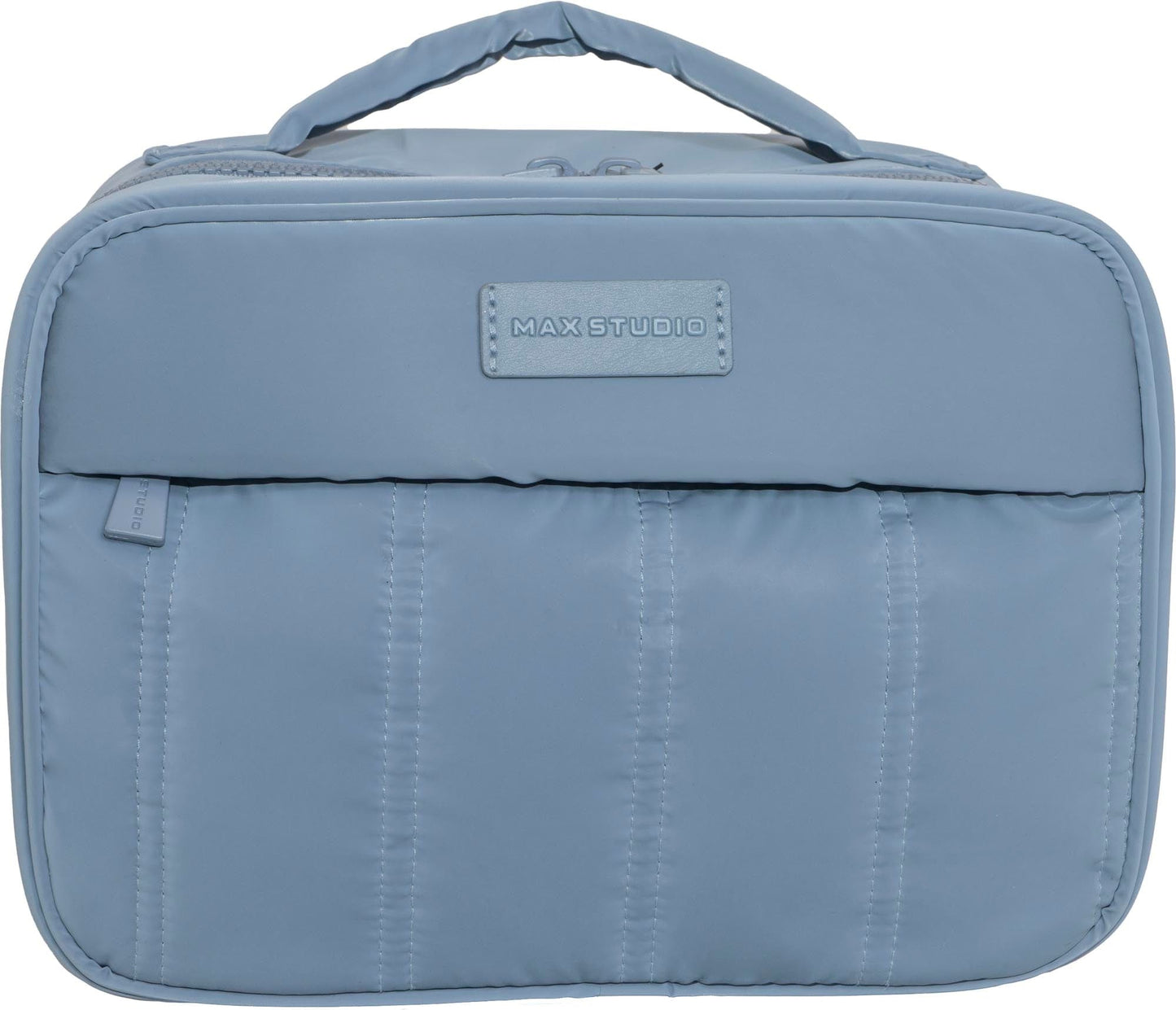 Max Studio Tubular Quilted Nylon Large Square Toiletry Bag