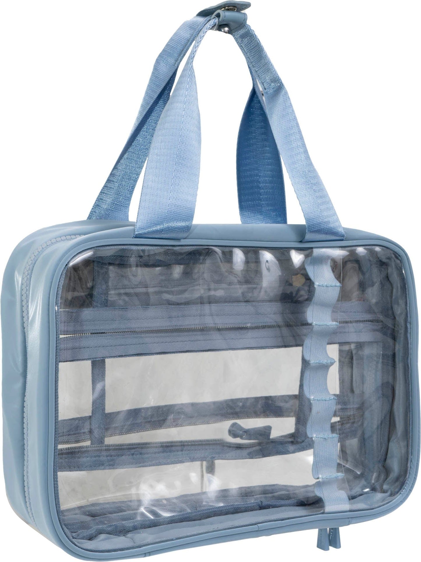 Max Studio Tubular Quilted Nylon Clear Toiletry Bag