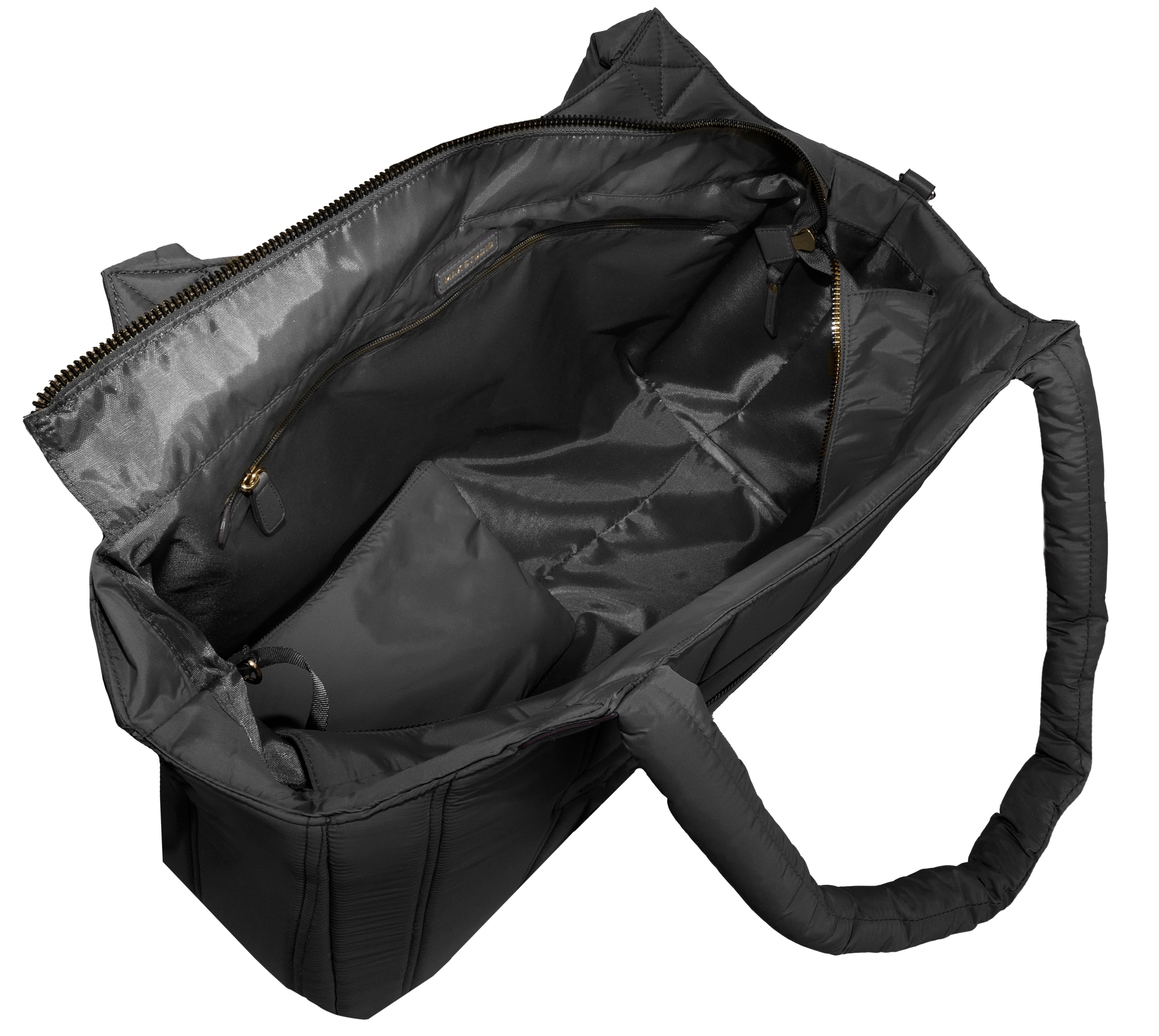 Max Studio Tubular Quilted Nylon Duffel