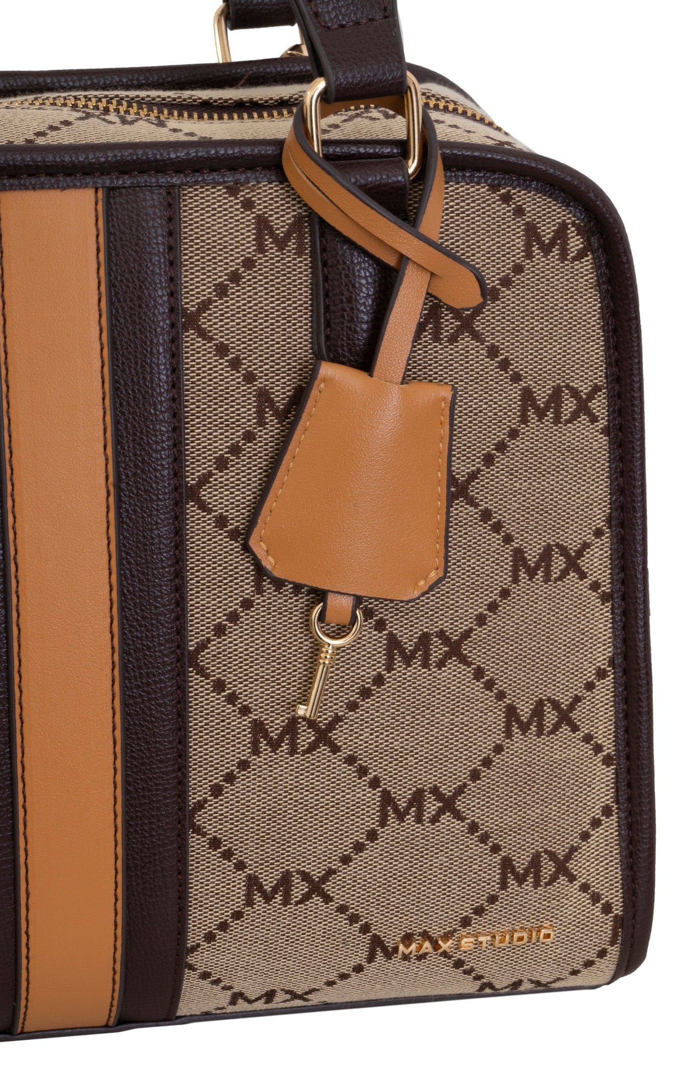 Max Studio Signature Print Jacquard Satchel Bag