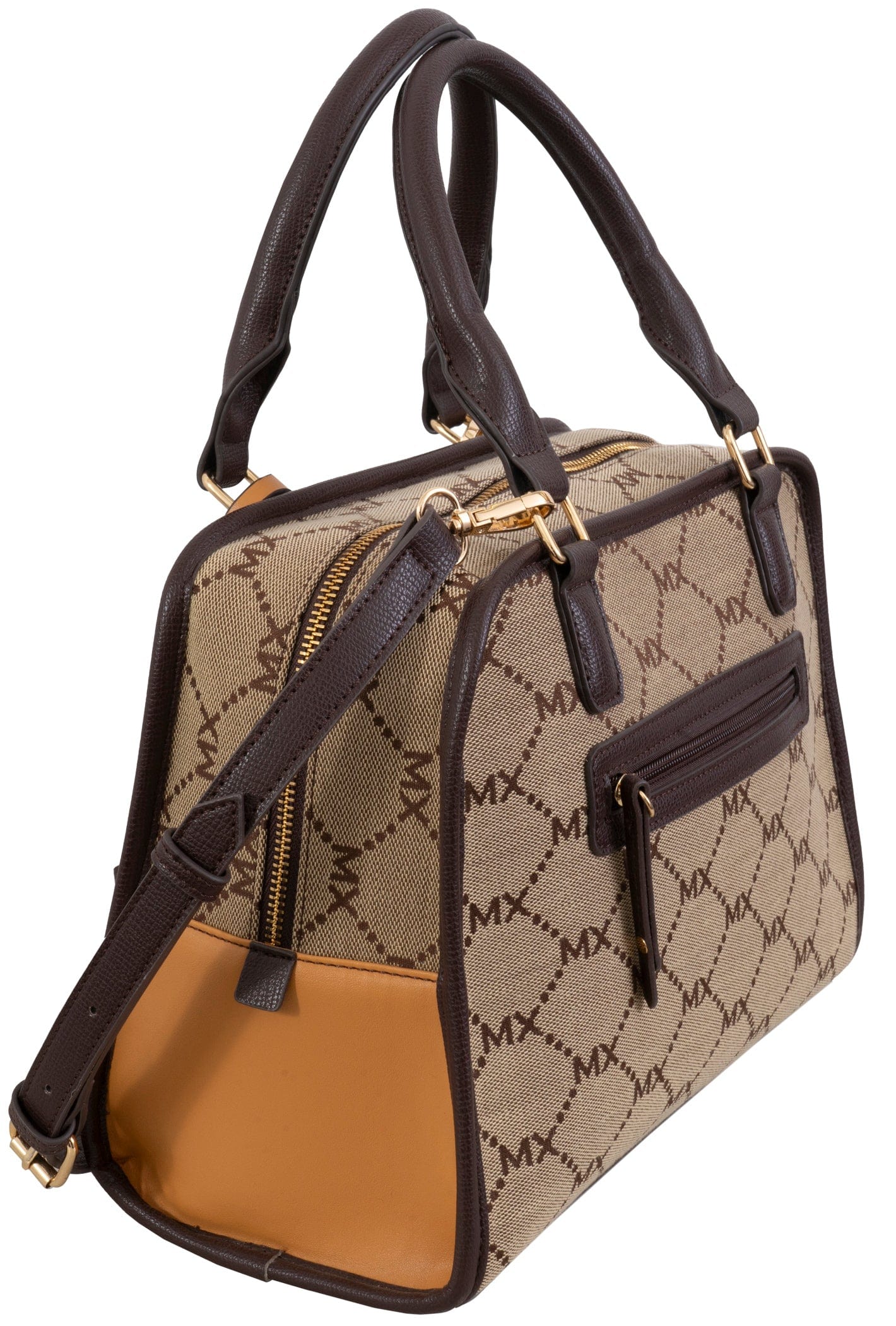 Max Studio Signature Print Jacquard Satchel Bag