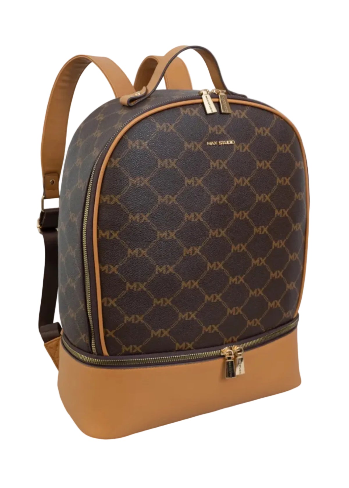 Max Studio Pebble Grain Signature Print Backpack with 