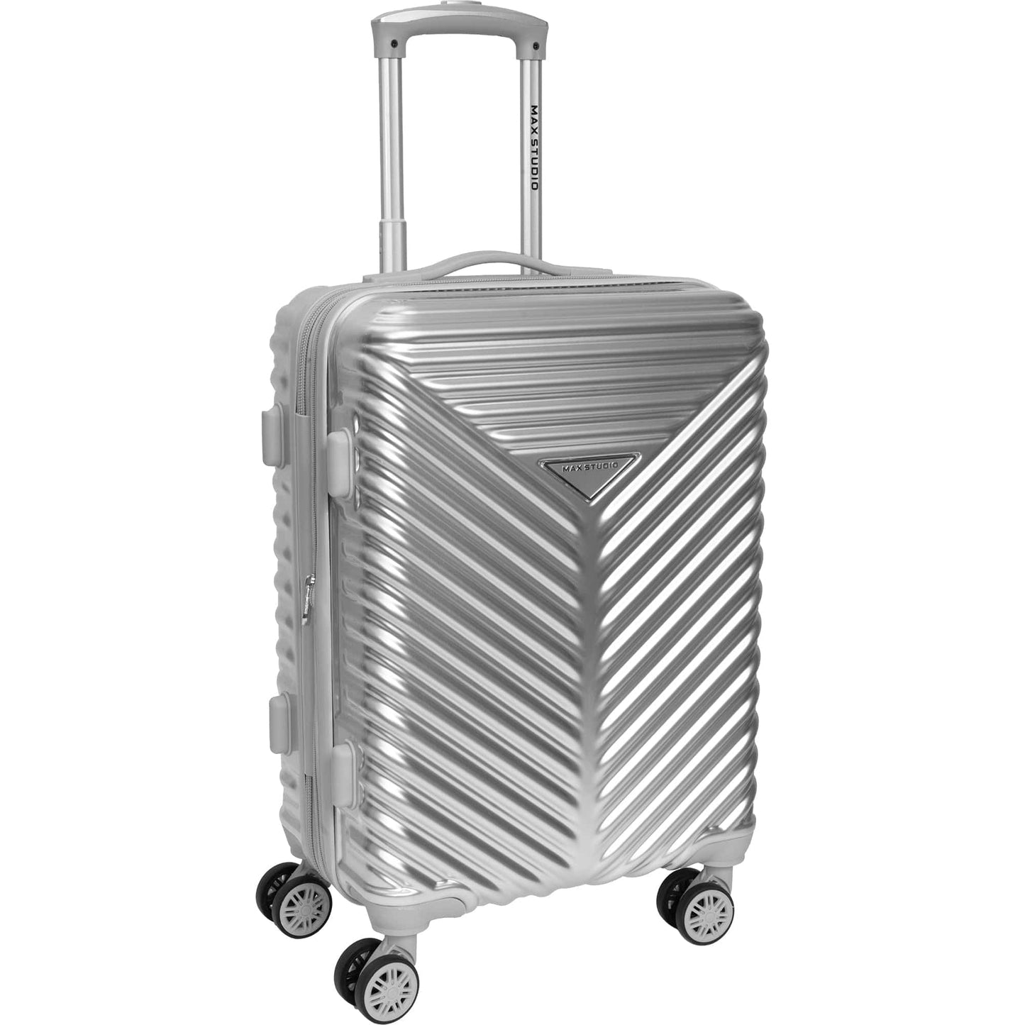 Max Studio Metallic Chrome PC 3-Piece Luggage Set Auckland Collection