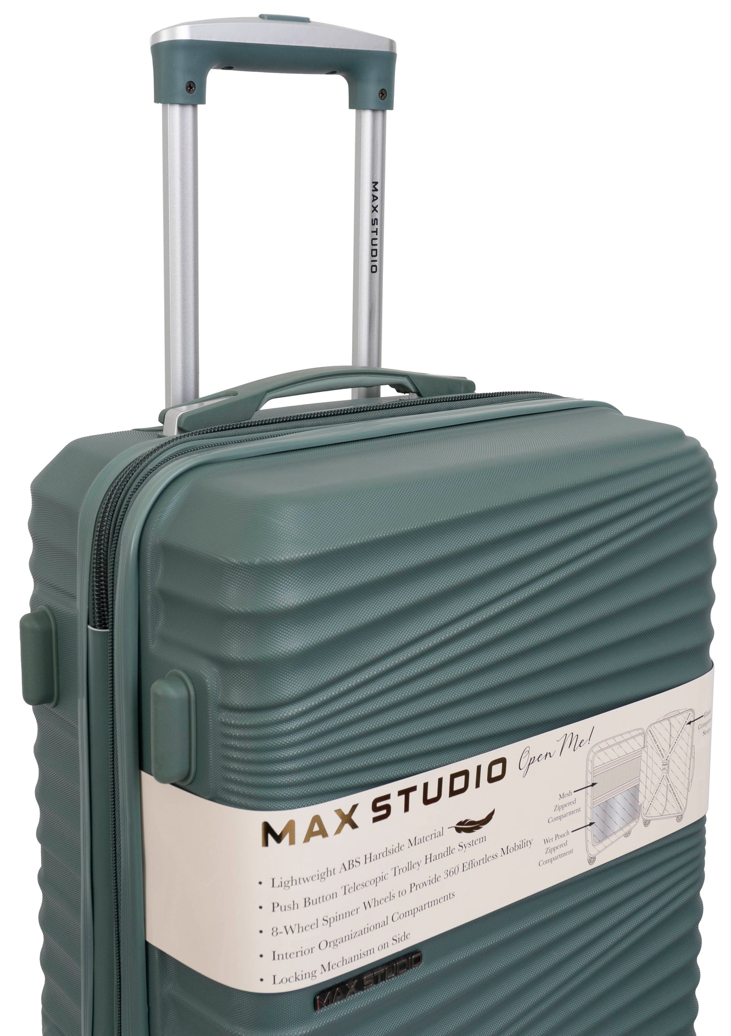 Max Studio ABS 3-Piece Luggage Set Sofia Collection