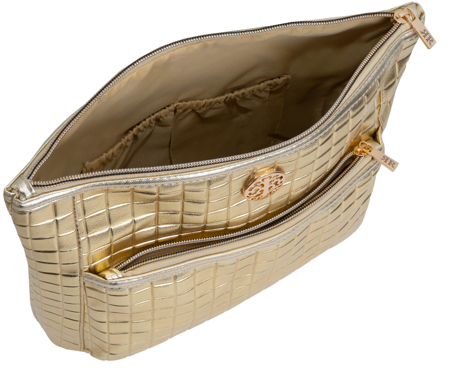 Rebecca & Rifka Metallic Embossed Large Toiletry Pouch