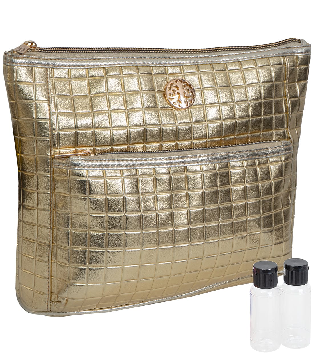 Rebecca & Rifka Metallic Embossed Large Toiletry Pouch