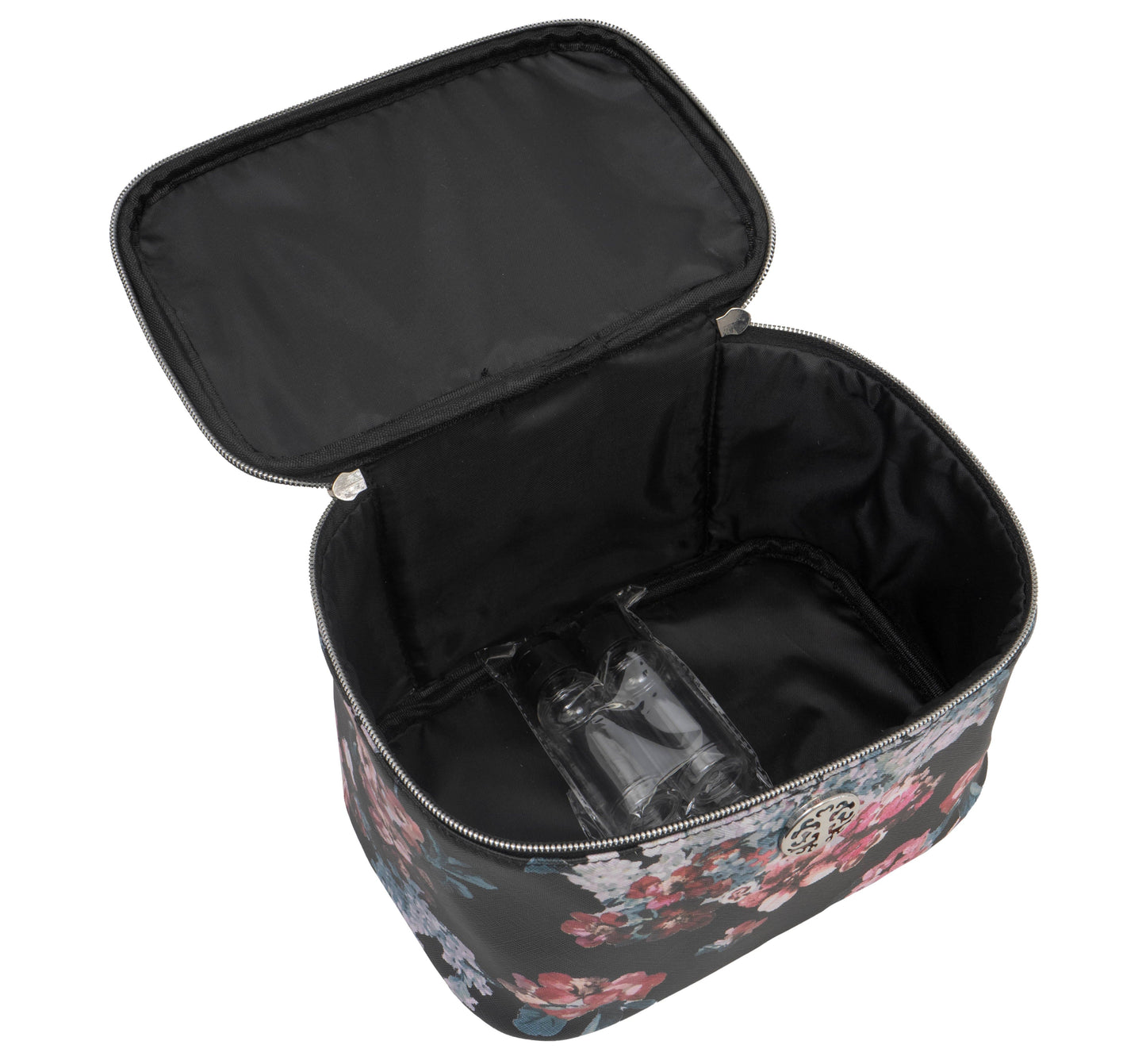 Rebecca & Rifka Floral Print Round  Train Toiletry Case