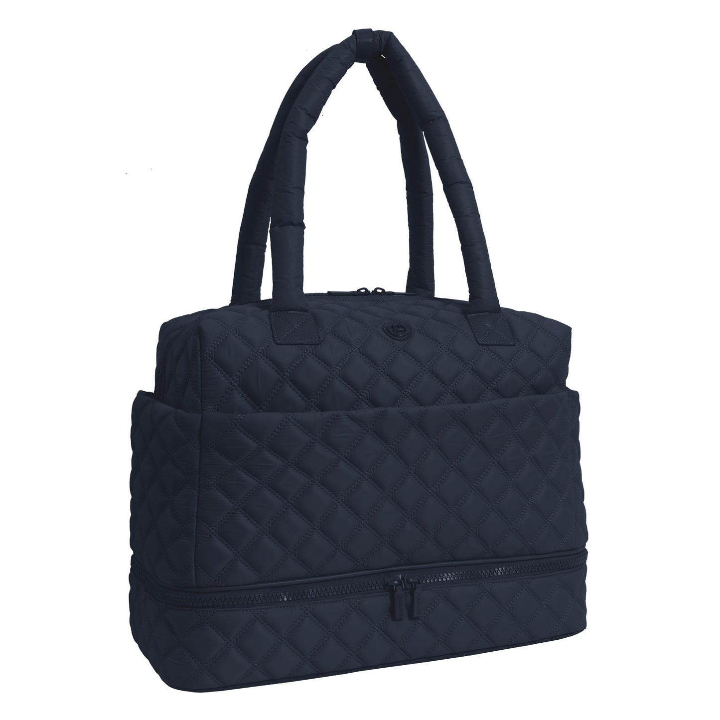 Joan & David The Isabel Quilted Nylon Drop Bottom Duffel Bag