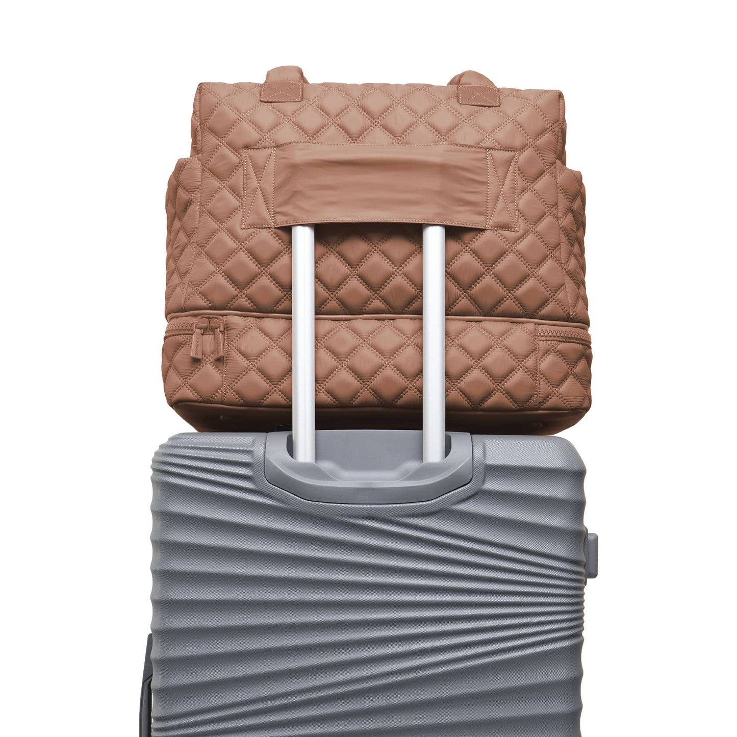 Joan & David The Isabel Quilted Nylon Drop Bottom Duffel Bag