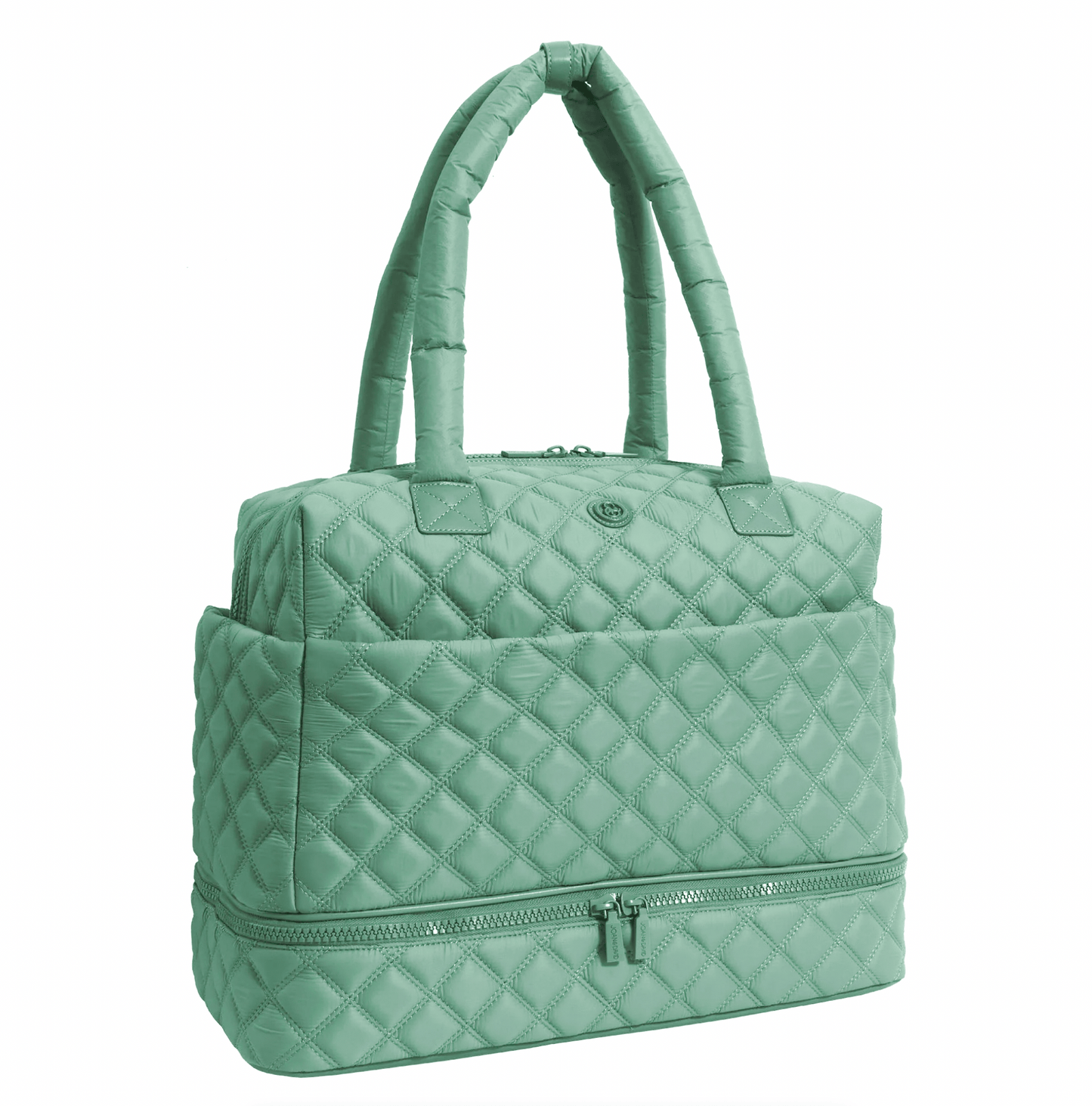 Joan & David The Isabel Quilted Nylon Drop Bottom Duffel Bag