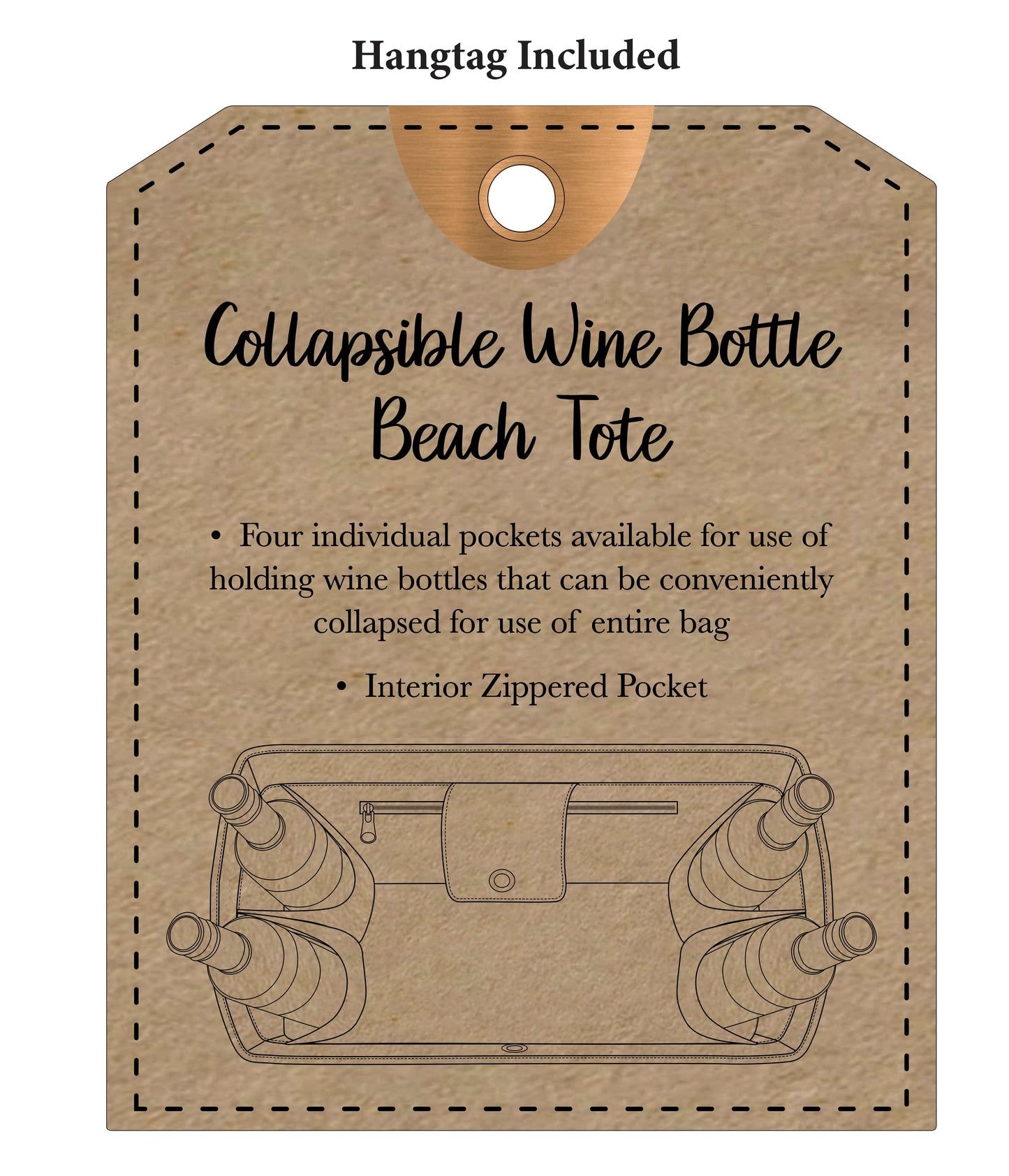 Magid Canvas Wine Tote "FINE LIKE WINE"