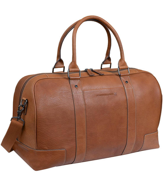 The Navigator 21" Veg-Tanned Genuine Leather Weekender - British Tan