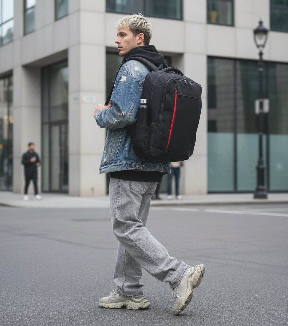 Jack Abrahams |The Columbia | Men's 18-In Lightweight Textured Workbook Backpack with USB Port