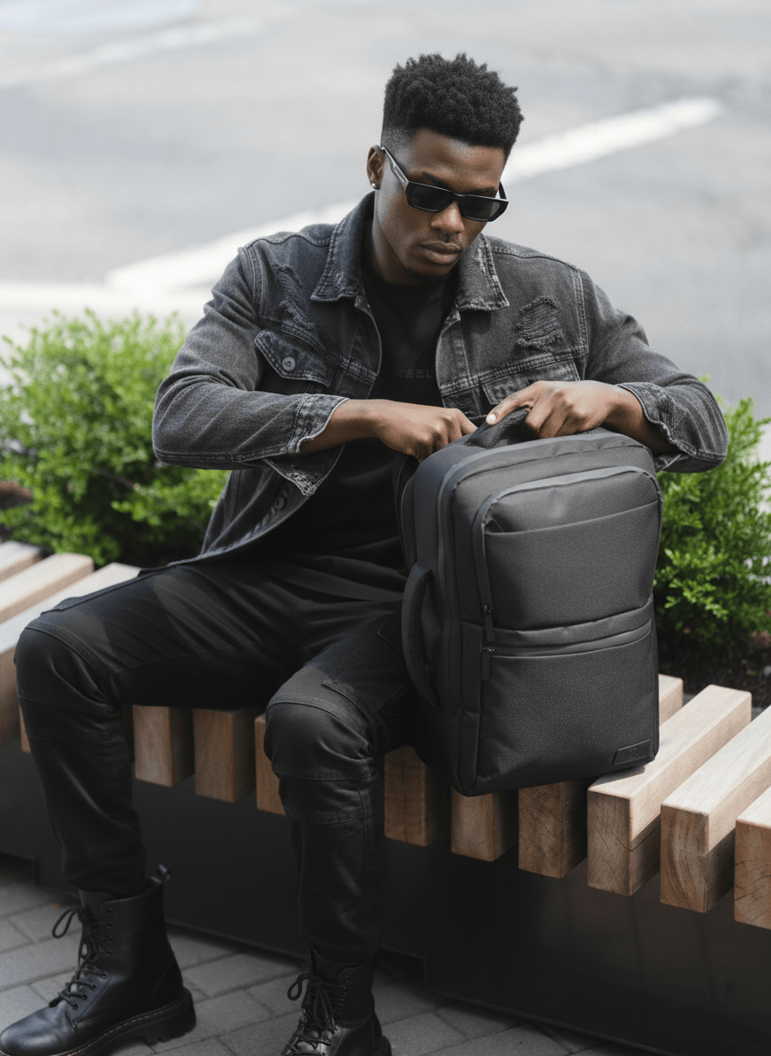 Jack Abrahams The Bristol Twill Nylon 19-In Convertible Travel Backpack