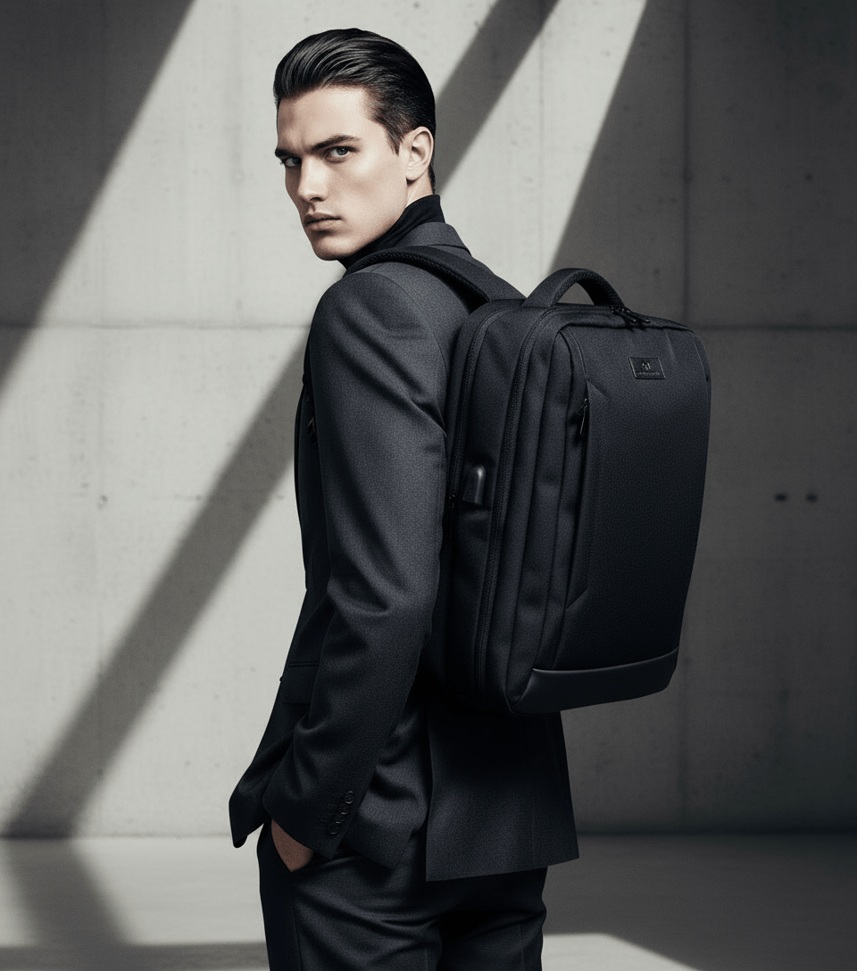 Jack Abrahams The Collins 18-Inch Twill Workbook Backpack