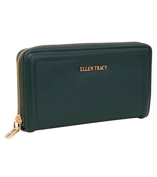 Ellen Tracy Smooth Bombay Zip Around Wallet