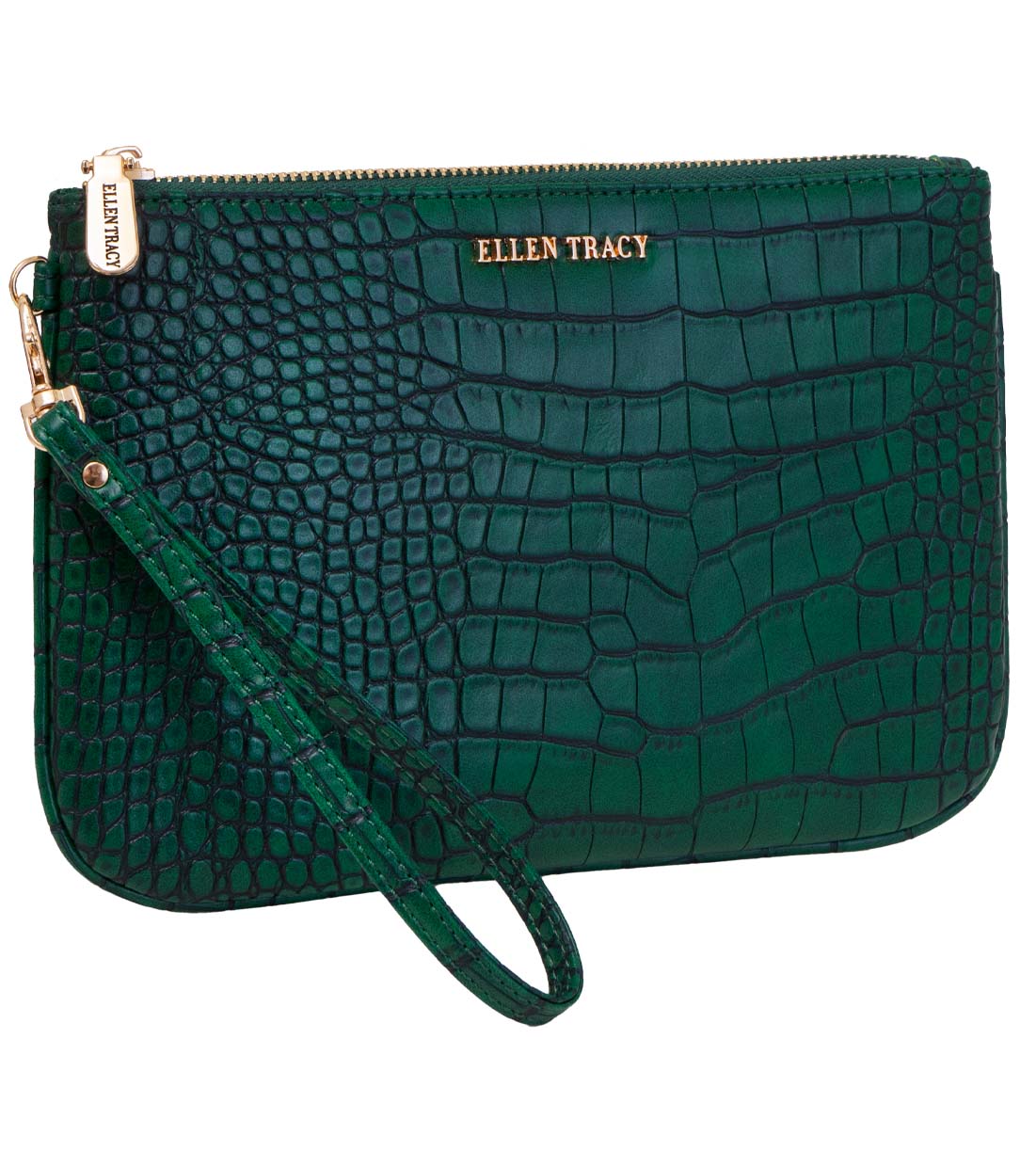 Ellen Tracy Croco Wristlet